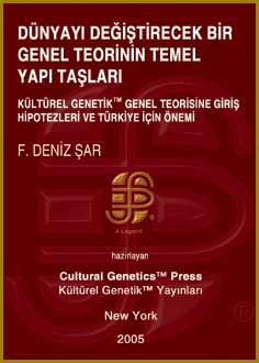 Deniz Sar: Introductory Hypotheses to the General Theory of Cultural Genetics (TM) and Their Relevance for Turkey as a Developing Country, Foreign Language Edition, Cultural Genetics Press (TM), New York, 2005.